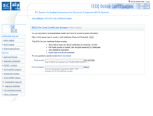 Tablet Screenshot of certificates.iecq.org